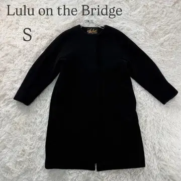 룰루 온 더 브릿지 노카라 울 코트 S 블랙 캐시미어 혼방 고급