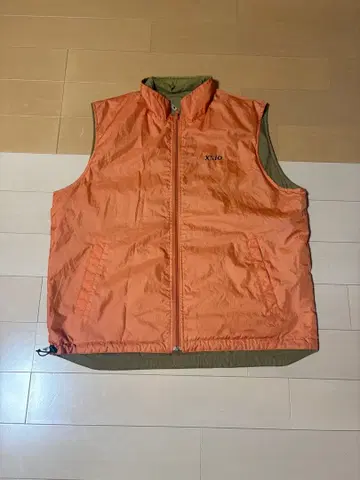 XXIO 리버서블 베스트 오렌지 카키