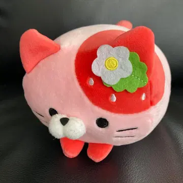 말랑말랑! 데굴데굴 냥코 도치기 한정 딸기냥 봉제 인형 마스코트