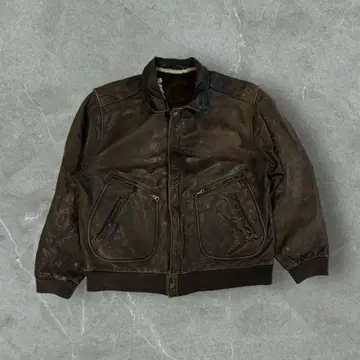 80~90s A2 가죽 자켓 소가죽 레더