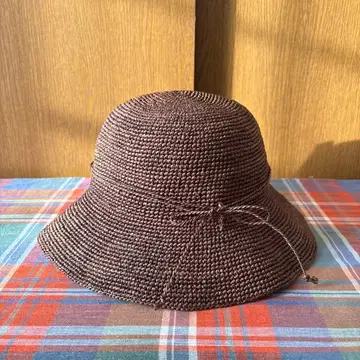 [ 새상품 택 포함 ] 무인양품 라피아 접이식 캐플린 브라운