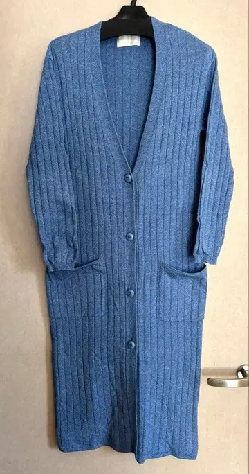 언타이틀 코튼 면 롱 가디건