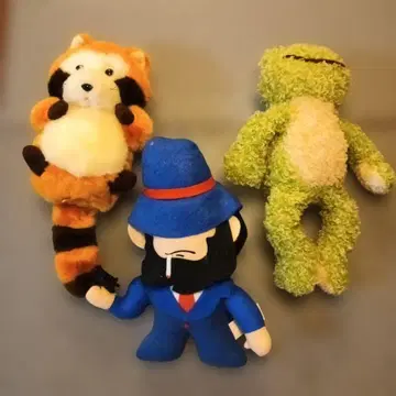 지겐 다이스케, 너구리 개구리 캐릭터 봉제 인형 3점 세트