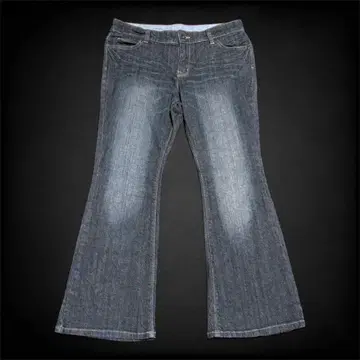 y2k 헤이세이 플레어 데님 팬츠 블루 그런지 펑크 2000s