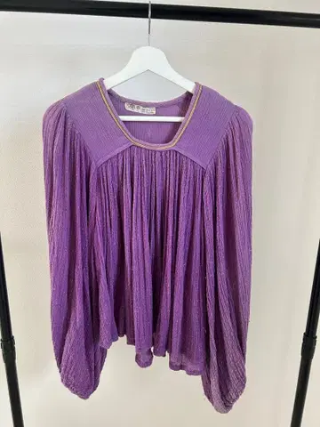 빈티지 구제 의류 플리츠 상의 민족