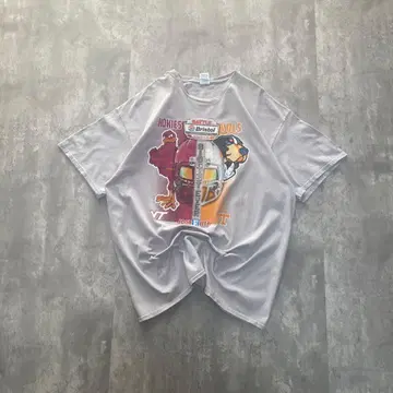 델타 USA 구제 의류 캐릭터 도그 애니멀 프린트 반팔 티셔츠