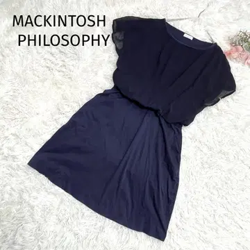 매킨토시 필로소피 원피스 일본제 쉬폰 드레이프 이소재