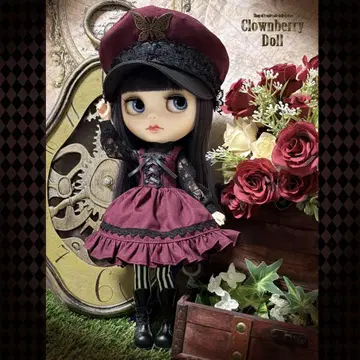 관모 & 레이스업 원피스 (적자색) 브라이스 아웃핏