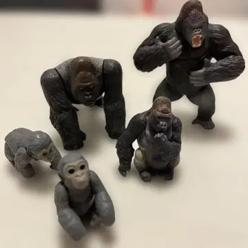 [레어] 고릴라 피규어 5체 세트