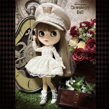 관모 & 레이스업 원피스 (아이보리) 브라이스 아웃핏