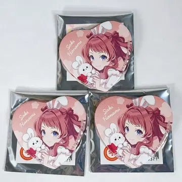 학원 아이돌 마스터 하나미 사키 하트 캔뱃지 3개 GiGO 팝업