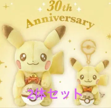 피카츄 30th 기념 봉제 인형 세트 2체 세트