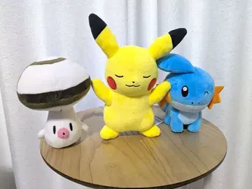 포켓몬 봉제 인형 3개 세트 / 피카츄 / 물짱이 / 독개굴