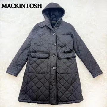 매킨토시 퀼팅 코트 보아 안감 로고 버튼