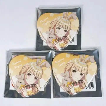 학원 아이돌 마스터 후지타 코토네 하트 캔뱃지 3개 GiGO 팝업