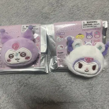 치이카와 산리오 시크릿 헤어 클립 (쿠로미, 모몽가)