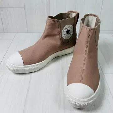 새상품 컨버스 ALL STAR 사이드 고어 하이컷 24cm 베이지