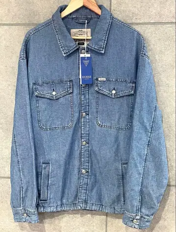 새상품 정가 24900엔 GUESS MARINE 헴프 혼방 데님 자켓 L