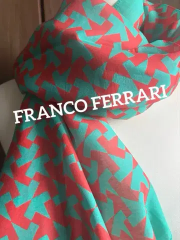 Franco Ferrari 프란코 페라리 기하학 패턴 스톨 미사용 새상품
