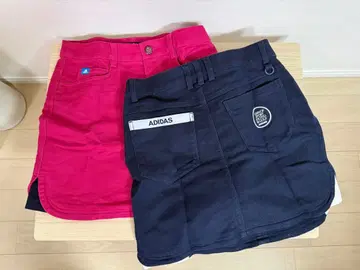 아디다스 스커트 2점 세트 핑크 네이비