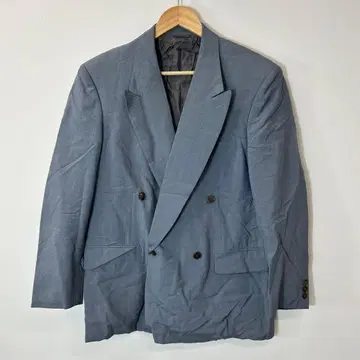 90s 빈티지 더블 테일러드 자켓 블루 정장 자켓