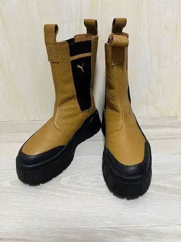 푸마 사이드 고어 부츠 베이지 블랙