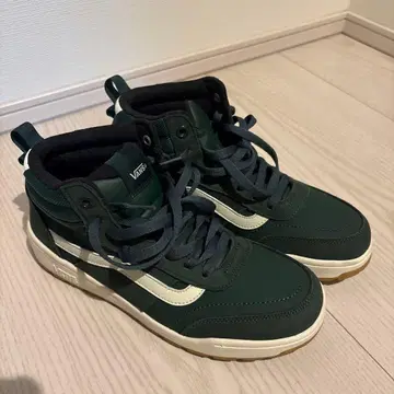 VANS 다크 그린 하이컷 스니커즈