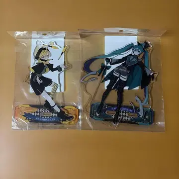 하츠네 미쿠 카가미네 렌 아크릴 스탠드 블랙 서커스 모치즈키 케이