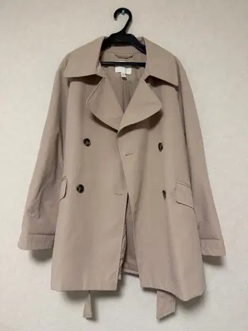 H&M 베이지 더블 브레스트 트렌치코트 M