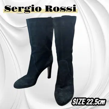 새상품급 대특가 세르지오로시 스웨이드 힐 부츠 블랙 가죽