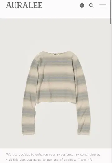 AURALEE COTTON SILK GRADIENT STRIPE