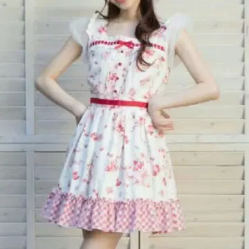 LIZ LISA 스트로베리 모자 꽁지 패턴 원피스