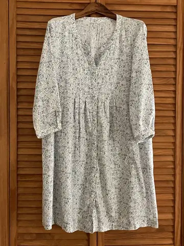 무인양품 프론트 오픈 원피스