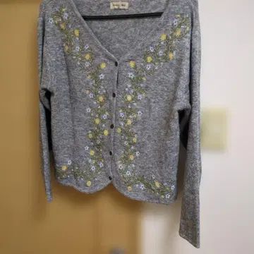 Samansa Mos2 꽃무늬 자수 가디건