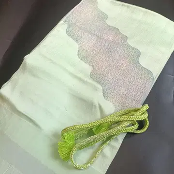 치도리야 센 2 오비 장식 천 허리띠 세트 옐로우 그린