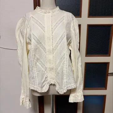 장밋빛 삶 바락라 레이스 셔츠 쇼와 레트로 블라우스