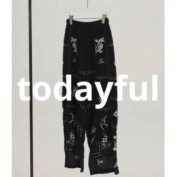 TODAYFUL 투데이풀 패치워크 팬츠 36 블랙 S