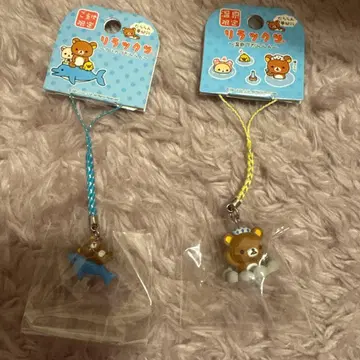 리락쿠마 스트랩 고토치 키링 돌고래 온천 다라란