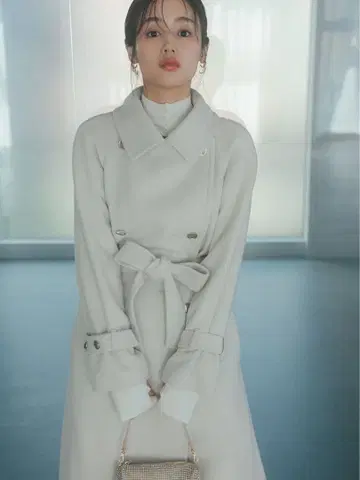 SNIDEL 스나이델 울 캐시미어 스탠드 카라 코트