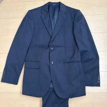 컴시즘 네이비 스트라이프 비즈니스 정장 남성용