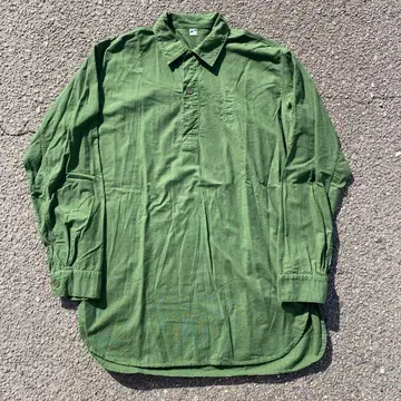 스웨덴군 셔츠 M-55 풀오버 셔츠 그린 L 밀리터리
