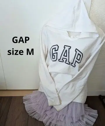 여성용 GAP 갭 후드티 Y2K 헤이세이 화이트 화이트