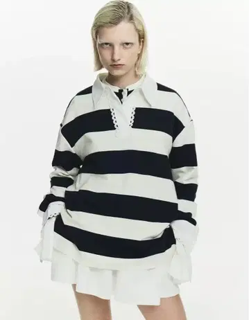 Bibiy. B. FRANCINE RUGBY TOP 네이비