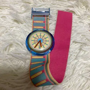 새상품급 POP 손목시계 1990년대 빈티지 컬러풀 배터리 교환 필요