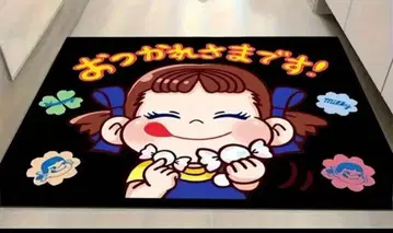 페코짱 플로어 매트 블랙 캐릭터