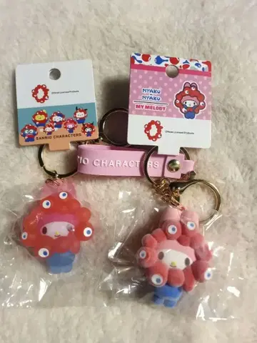 산리오 미야쿠미야쿠 입체 변신 키링 마이멜로디 클리어 컬러 & 플로키
