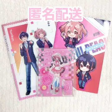 컬러풀 피치 카라피치 노아 훼미리마트 다이너 아크릴 스탠드 파일 노트