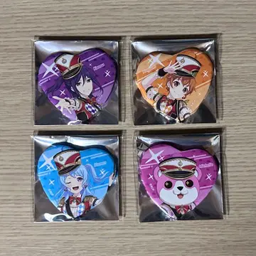 뱅드림 할로하피 하트 캔뱃지 10th