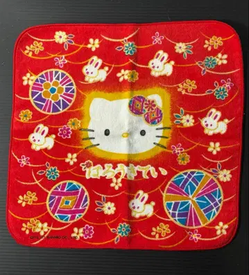 일본풍 패턴 헬로키티 손수건 일본