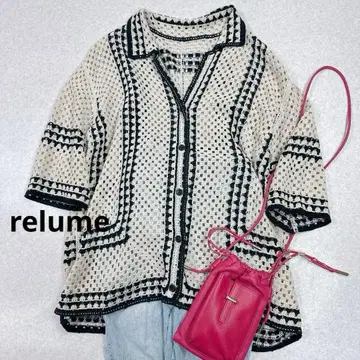 저널 레리움 크로셰 라인 가디건 오버 사이즈